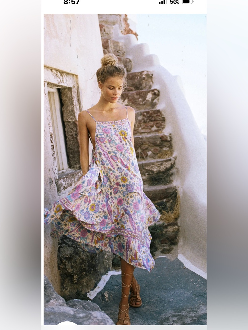 Spell Lovebird Strappy Dress XL NWT Chamomile